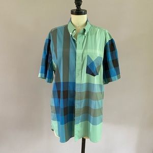 Burberry short sleeve check stretch cotton shirt